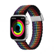 A-One Brand - Dux Ducis Apple Watch 4/5/6/7/8/SE (41/40/38mm) Armband Braided Dark Stripes
