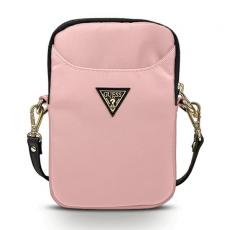 Guess - Guess Handväska Nylon Triangle Logo - Rosa