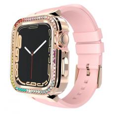 Kingxbar - Kingxbar Apple Watch 7/6/5/4/3/2/SE (41/40/38mm) Armband Starry Strap - Rosa