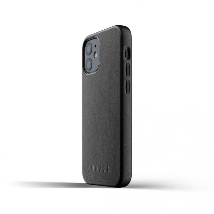 UTGATT1 - Mujjo Full Leather Case till iPhone 12 Mini - Svart