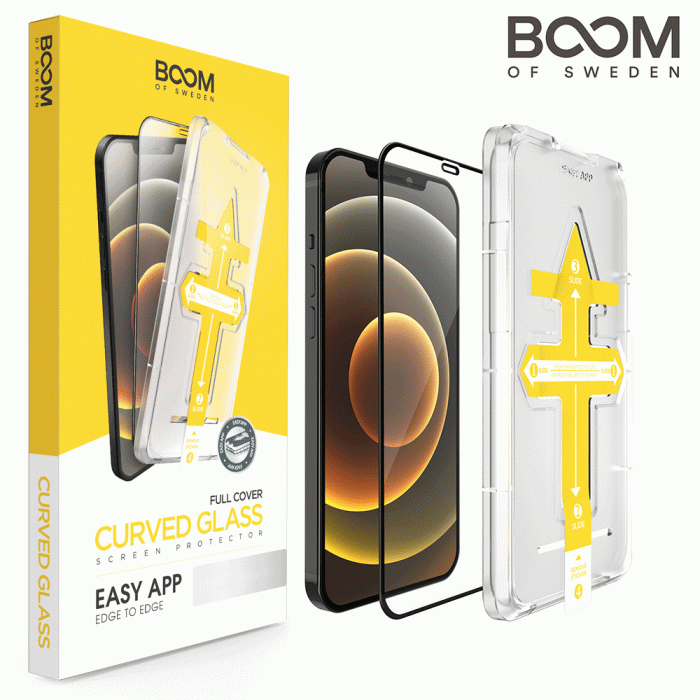 UTGATT1 - BOOM - Curved Glass Skrmskydd - iPhone 12 & 12 Pro