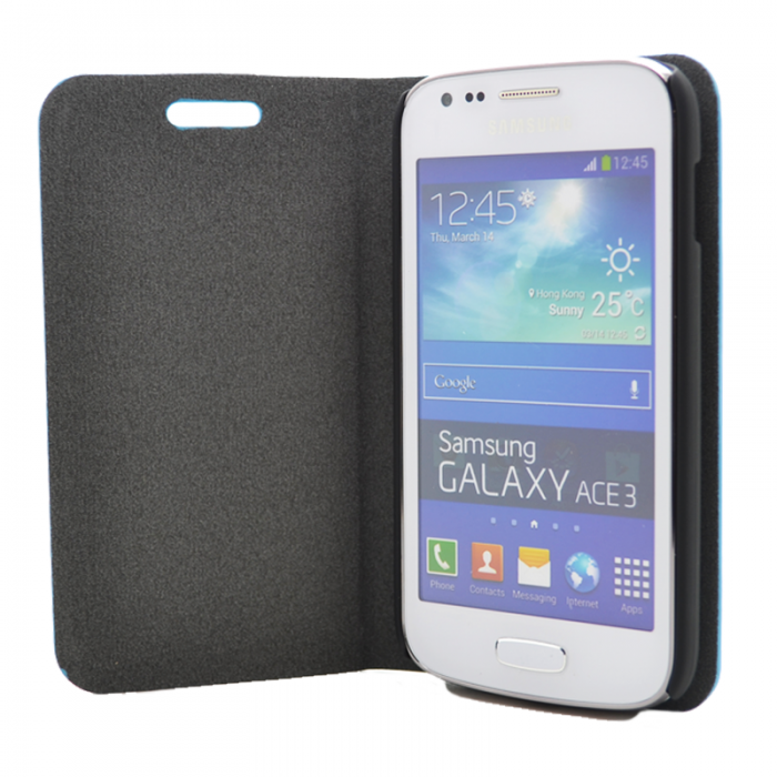 UTGATT4 - Side flip mobilvska till Samsung Galaxy Ace 3 S7272 (Bl)