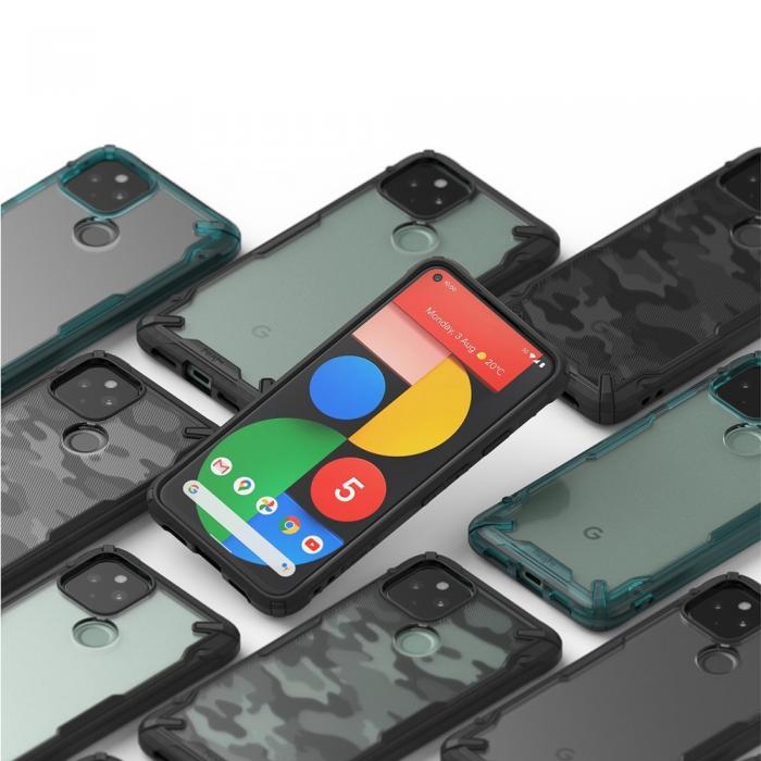 UTGATT4 - Ringke Fusion X durable Skal Google Pixel 5 - Camo Svart