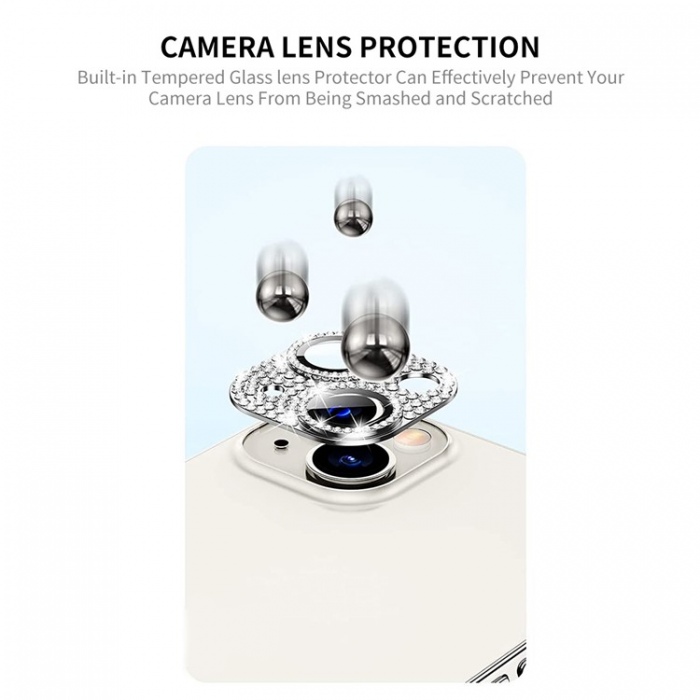 HAT PRINCE - Enkay iPhone 14/iPhone 14 Plus Kameralinsskydd i Hrdat glas