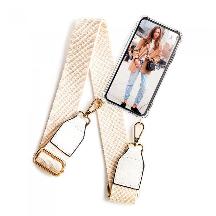 Boom of Sweden - BOOM iPhone 14 Pro Max skal med mobilhalsband - Belt White