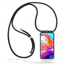 CoveredGear-Necklace - Boom Galaxy A70 mobilhalsband skal - Black Cord