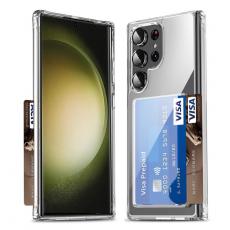 A-One Brand - Galaxy S23 Ultra Mobilskal Korthållare Hybrid Acrylic - Clear