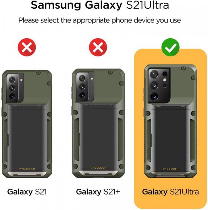 UTGATT4 - VRS DESIGN - Damda Glide Pro Skal Samsung Galaxy S21 Ultra - Grn