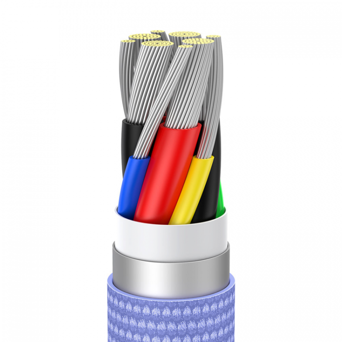 BASEUS - Baseus USB-C till USB-C 100W 2m - Lila