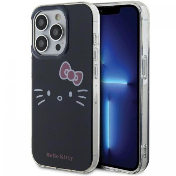Hello Kitty - Hello Kitty iPhone 15 Pro Mobilskal Hello Kitty IML Kitty Face - Svart