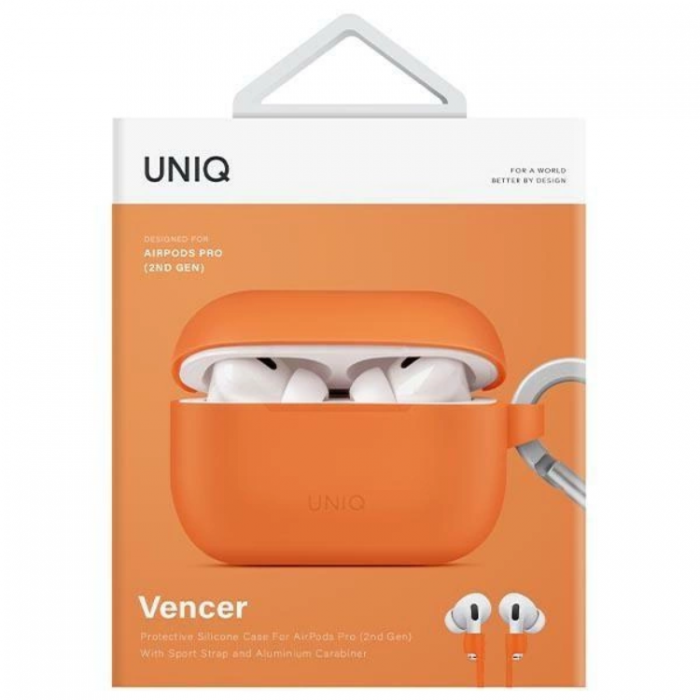 UNIQ - Uniq Airpods Pro 2 Skal Silicone Vencer - Orange