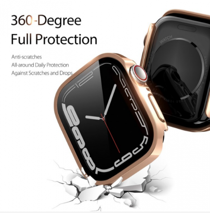 Dux Ducis - DUX DUCIS Apple Watch 7/8 (41mm) Skal Electroplated PC - Rosa Guld