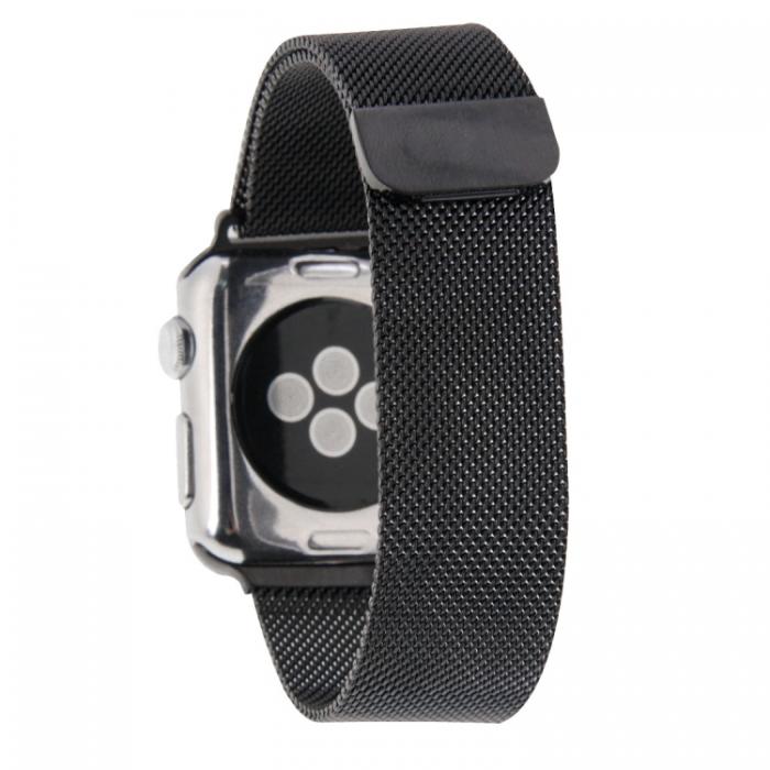 A-One Brand - Apple Watch 1/2/3 42mm Metallarmband Milanese - Svart