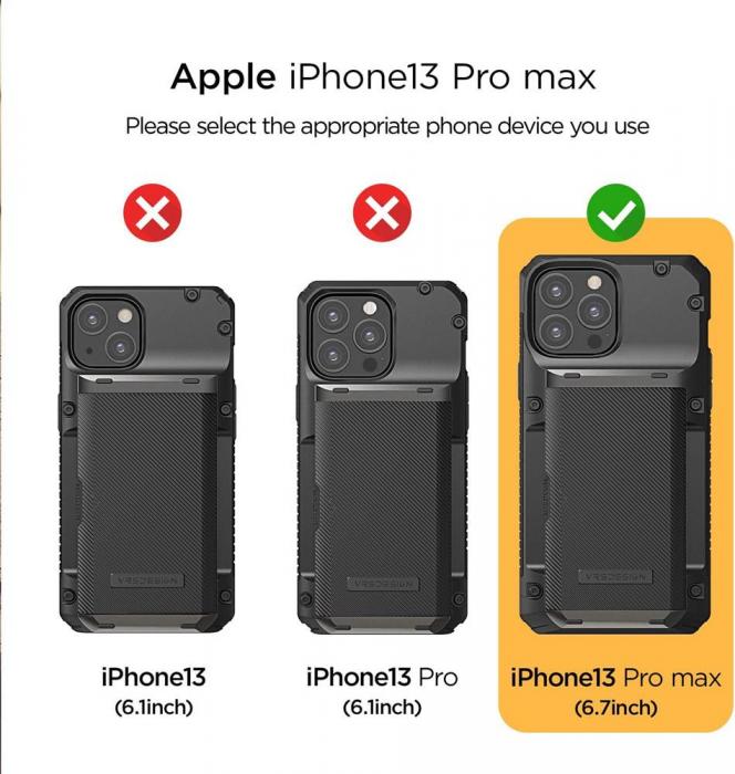 VERUS - VRS DESIGN Damda Glide Pro Skal iPhone 13 Pro Max - Svart