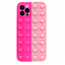 Fidget Toys - Heart Pop it fidget skal till iPhone 11 - Rosa