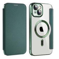 A-One Brand - iPhone 14 Plus Magsafe Plånboksfodral RFID Flip - Grön