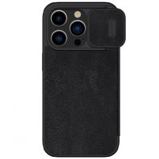 Nillkin - Nillkin iPhone 15 Pro Plånboksfodral Qin Pro Läder - Svart