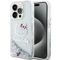 Hello Kitty - Hello Kitty iPhone 14 Pro Max Mobilskal Liquid Glitter Charms Kitty Head