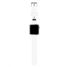 KARL LAGERFELD - Karl Lagerfeld Silicone Karl Heads Strap Apple Watch 42/44/45mm - Vit