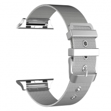 A-One Brand - Apple Watch 2/3/4/5/6/7/SE/Ultra (42/44/45/49mm) Armband Mesh - Silver