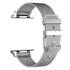 A-One Brand - Apple Watch 2/3/4/5/6/7/SE (38/40/41mm) Armband Mesh - Silver