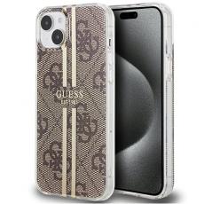 Guess - Guess iPhone 15 Plus Skal Brun Guld Rand
