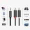 Ugreen - Ugreen 2 RCA Till Audio Kabel 3.5mm Mini Jack 1.5 m - Gr