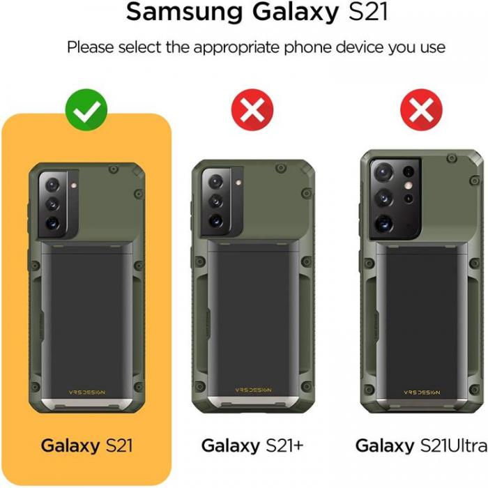 UTGATT4 - VRS DESIGN - Damda Glide Pro Skal Samsung Galaxy S21 - Grn