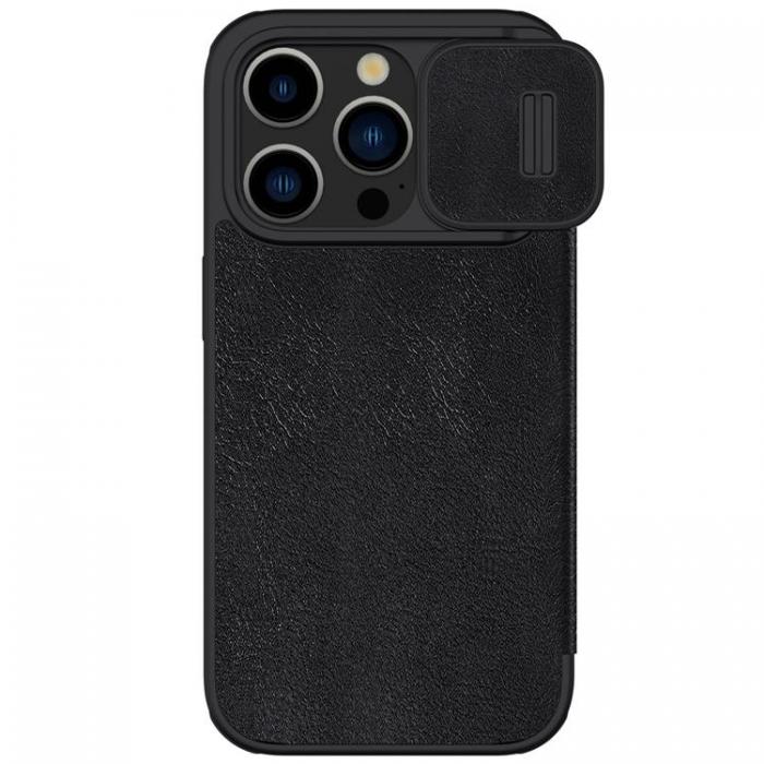 Nillkin - Nillkin iPhone 15 Pro Plnboksfodral Qin Pro Lder - Svart