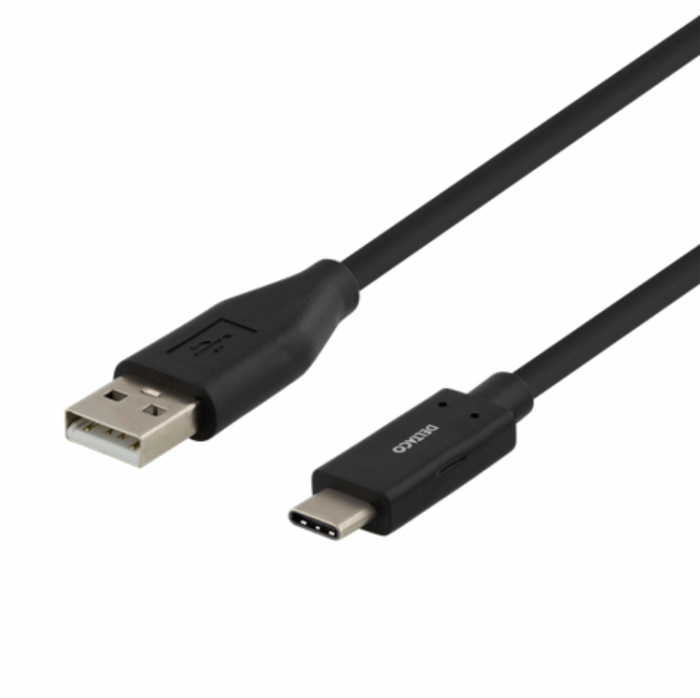 UTGATT1 - Deltaco USB-A till USB-C Kabel 1.5m - Svart