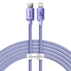 BASEUS - Baseus Crystal USB-C till Lightning kabel 20W 2m - Lila