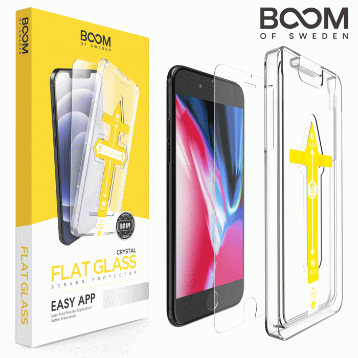 Boom of Sweden - BOOM Flat Hrdat Glas Skrmskydd iPhone 8 Plus / 7 Plus