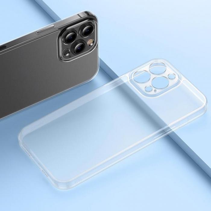 BASEUS - Baseus iPhone 13 Pro Max Skal Frosted Glass med Gelram - Transparent