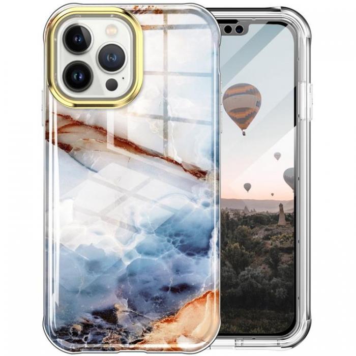 A-One Brand - iPhone 14 Pro Skal 360 Marble - Brun