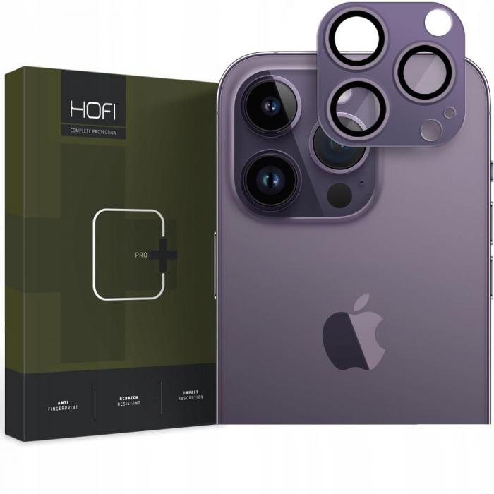 Hofi - HOFI iPhone 14 Pro/14 Pro Max Kameralinsskydd i Hrdat Glas Fullcam Pro+ - Lila