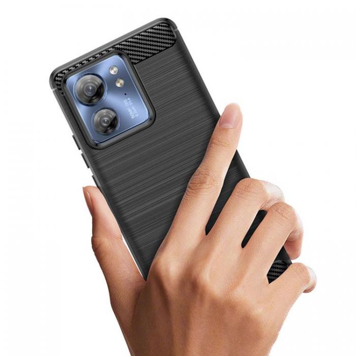 OEM - Motorola Edge 40 Mobilskal Carbon Silikon - Svart