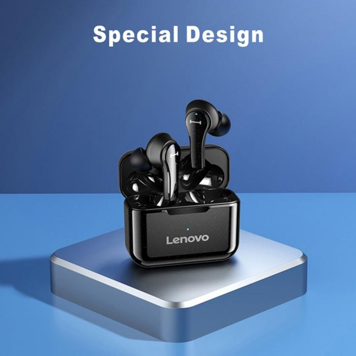 Lenovo - LENOVO QT82 TWS Bluetooth Trdlsa Hrlurar IPX5 Vattentt - Svart