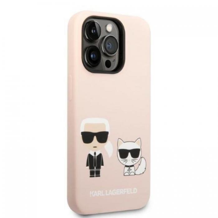 KARL LAGERFELD - Karl Lagerfeld iPhone 14 Pro Max Mobilskal Magsafe Silicone - Rosa