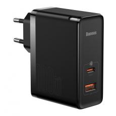 BASEUS - Baseus GaN5 Väggladdare USB Till Typ-C 100W - Svart