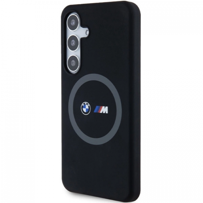 BMW - BMW Galaxy S24 Plus Mobilskal Magsafe M Silikon Printed Ring - Svart