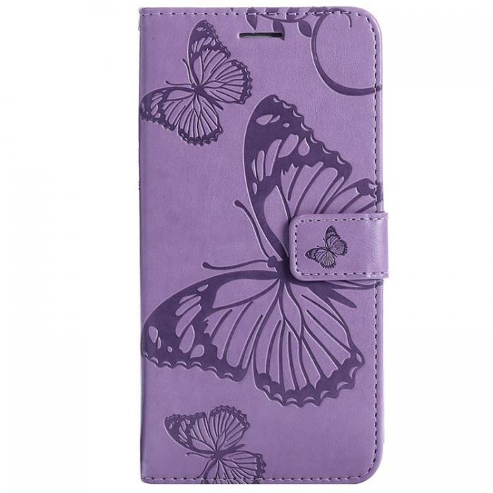 A-One Brand - Butterfly Imprinted Fodral Galaxy S22 - Lila