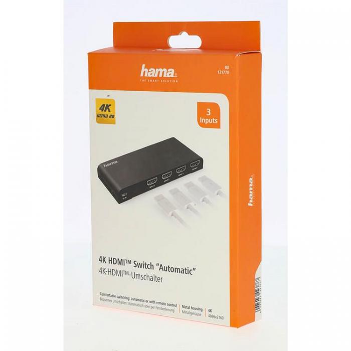 Hama - Hama Switcher HDMI 3x1 4K