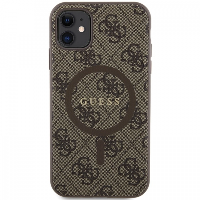 Guess - Guess iPhone 11/XR Mobilskal Magsafe 4G Collection - Brun