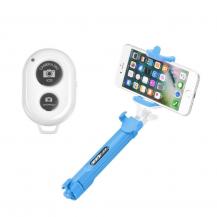 Forcell - Combo selfie stick med tripod and remote control Bluetooth Blå