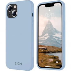 SiGN - SiGN iPhone 15 Mobilskal Liquid Silikon - Ljusblå