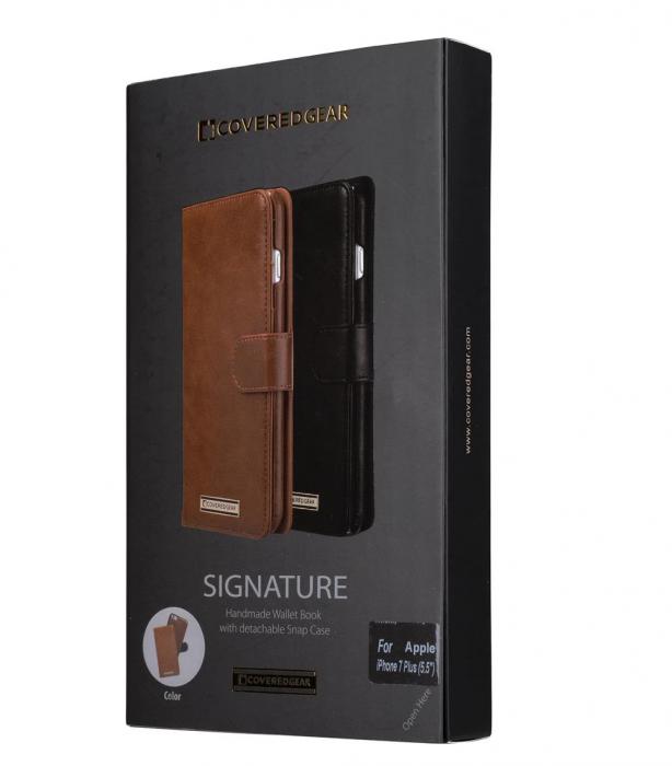 UTGATT4 - CoveredGear Signature Plnboksfodral till iPhone 7/8 Plus - Brun