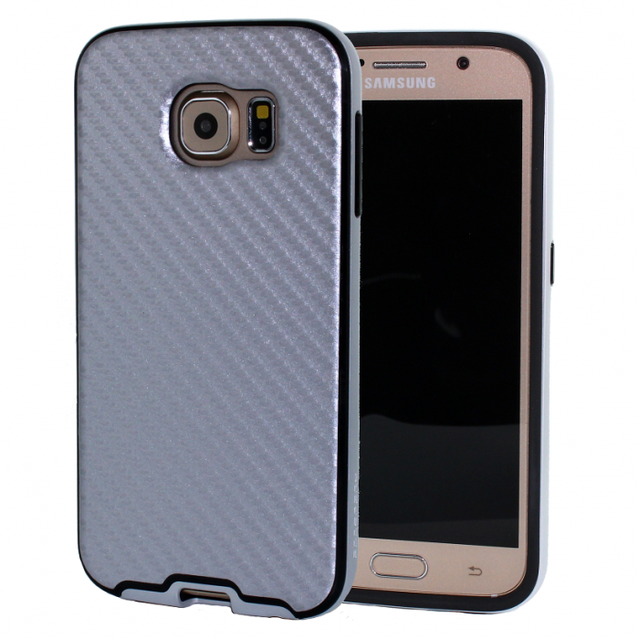 UTGATT5 - Mercury Bumper Skin Skal till Samsung Galaxy S6 - Silver