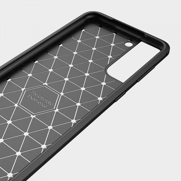 A-One Brand - Carbon Brushed Skal till Samsung Galaxy S21 FE - Svart