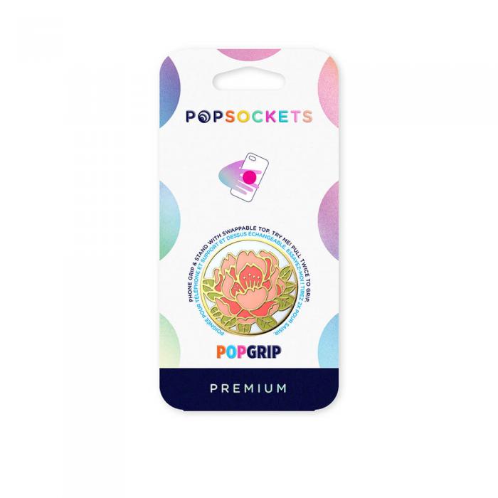 PopSockets - POPSOCKETS Enamel Blooming Peony Pink Avtagbart Grip