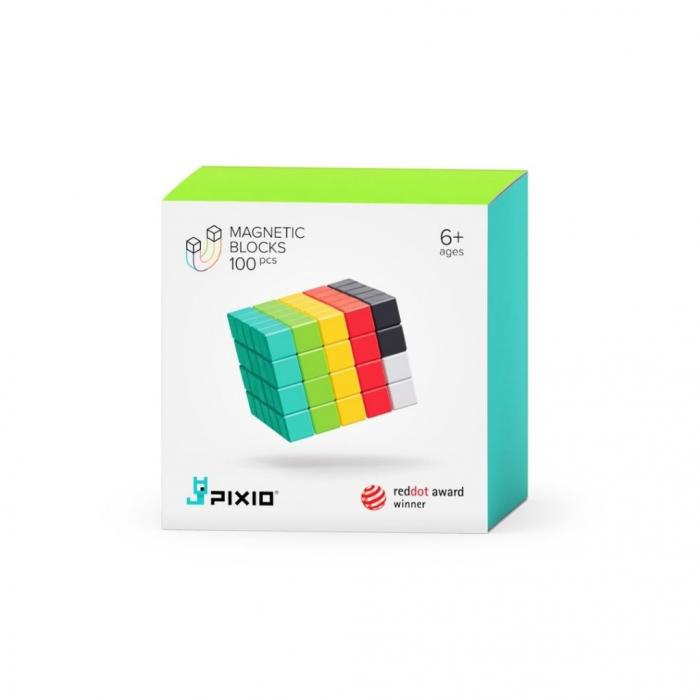 UTGATT1 - PIXIO 100 Magnetic Blocks in 6 Colours + Free App